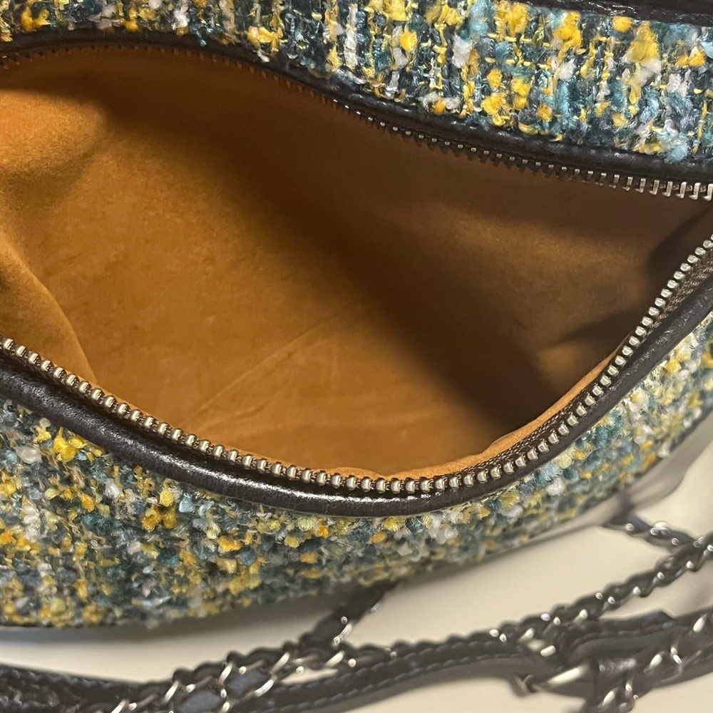 Patricia Nash Black and Yellow Tweed Shoulder Bag - Picture 8 of 16